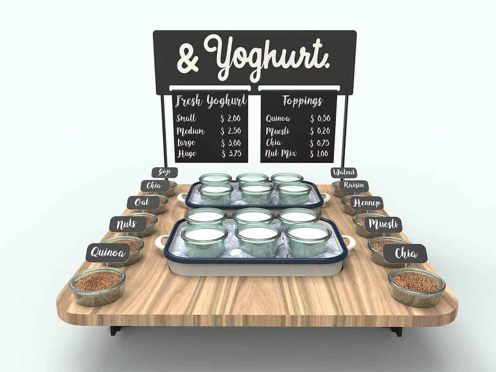 Yoghurt bar albron render